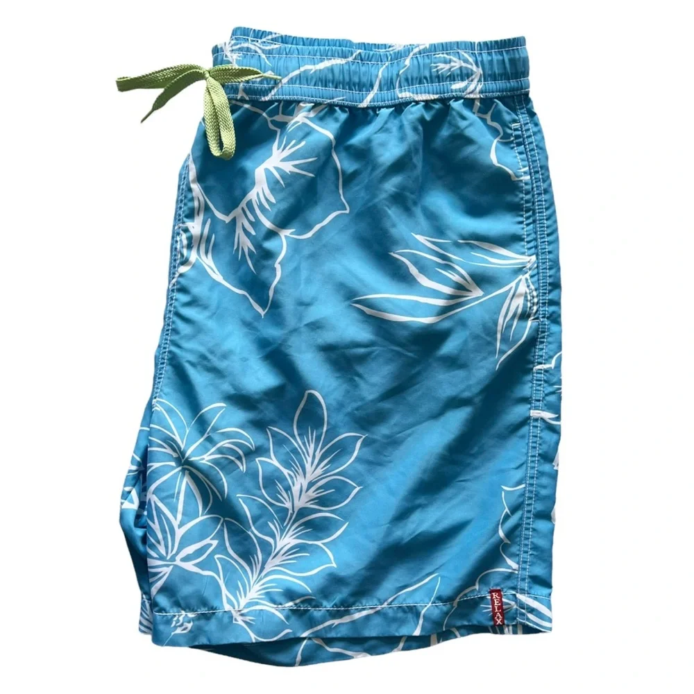 Tommy Bahama Blue and White Island Trunks | XXL